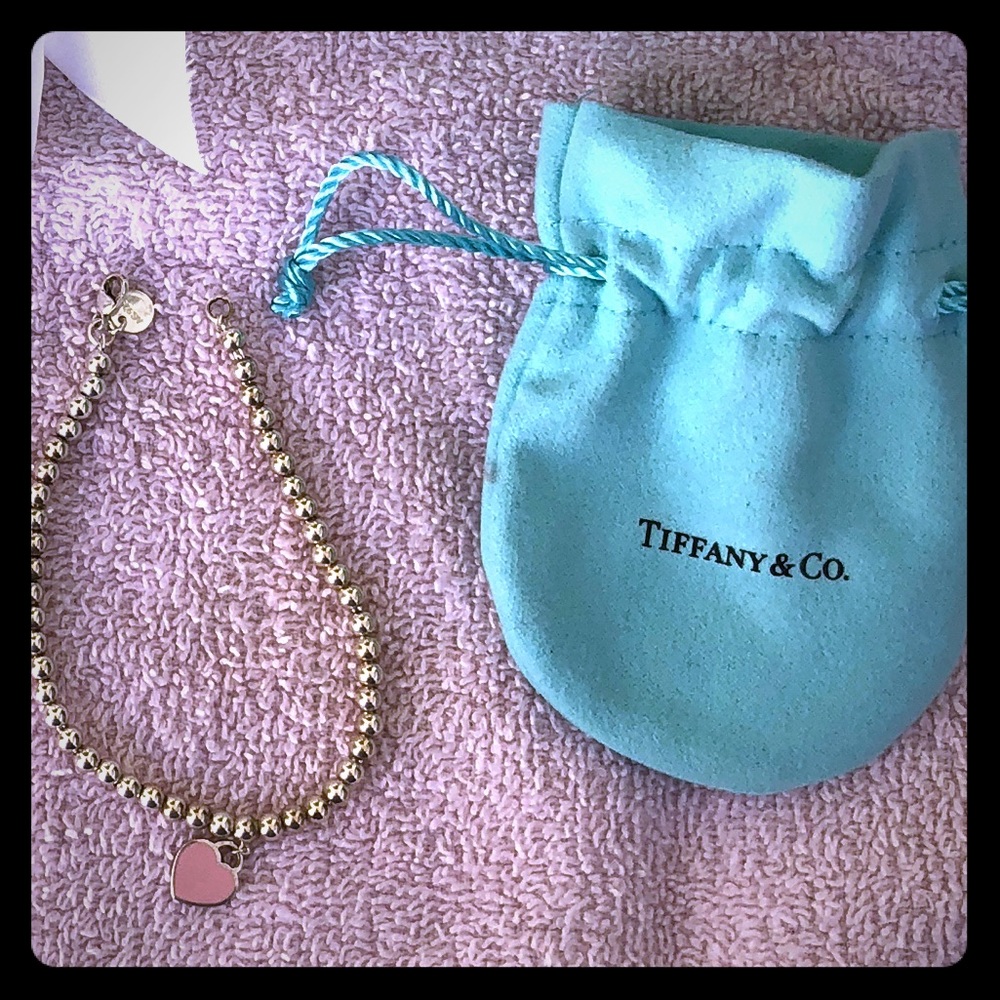 💙 Return to Tiffany Pink Enamel Bead Bracelet 💙